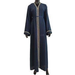 Abaya Casablanca Bleu nuit