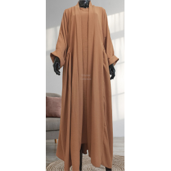 Abaya Manama Marron crème