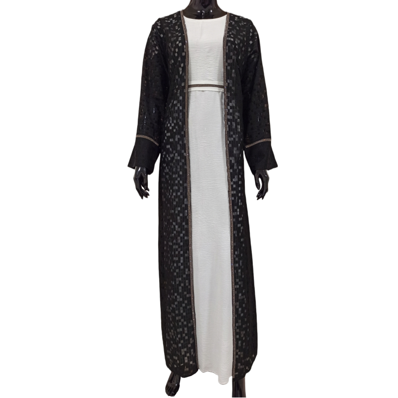 Abaya Instanbul Black silver