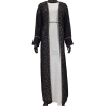 Abaya Instanbul Noire argentée