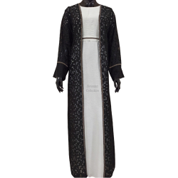 Abaya Instanbul Black silver
