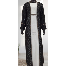 Abaya Instanbul Noire argentée