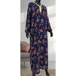 Robe Amnah bleu floral
