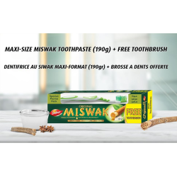 Dentifrice au Siwak Dabur (190g) + brosse à dents