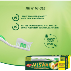 Dentifrice au Siwak Dabur (190g) + brosse à dents