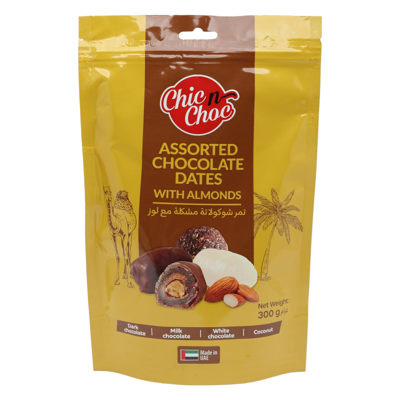 Chocolate-Covered Dates Stuffed with Almonds (300g)