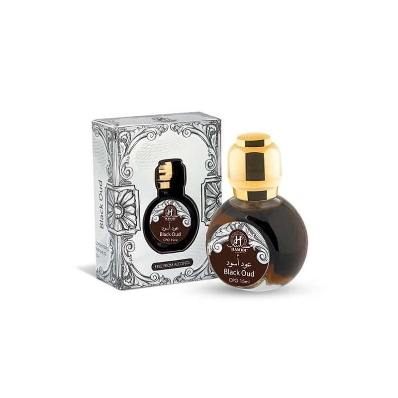 Huile parfumée Hamidi Black Oud – Attar concentré 15 ml