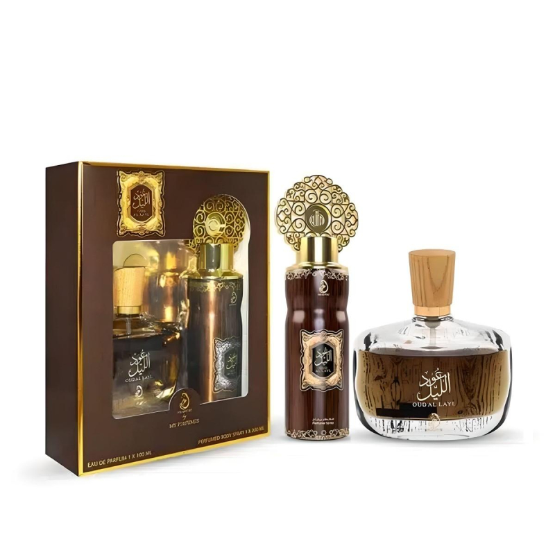 Coffret Oud Al Layl : Eau de Parfum 100 ml + Déodorant 200 ml